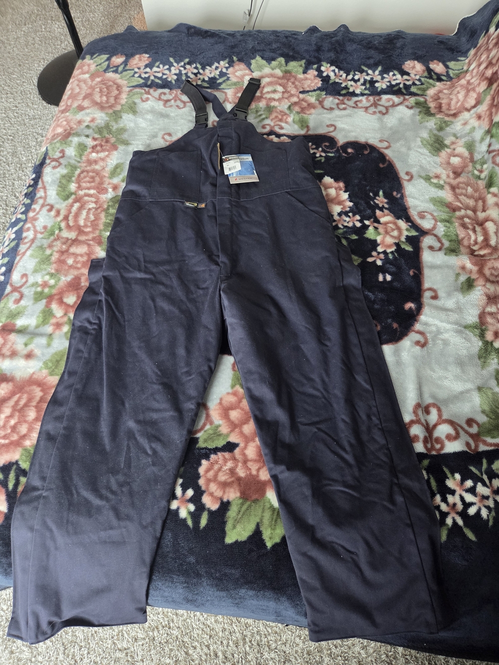 Men's Navy Bib Overalls with Adjustable Straps